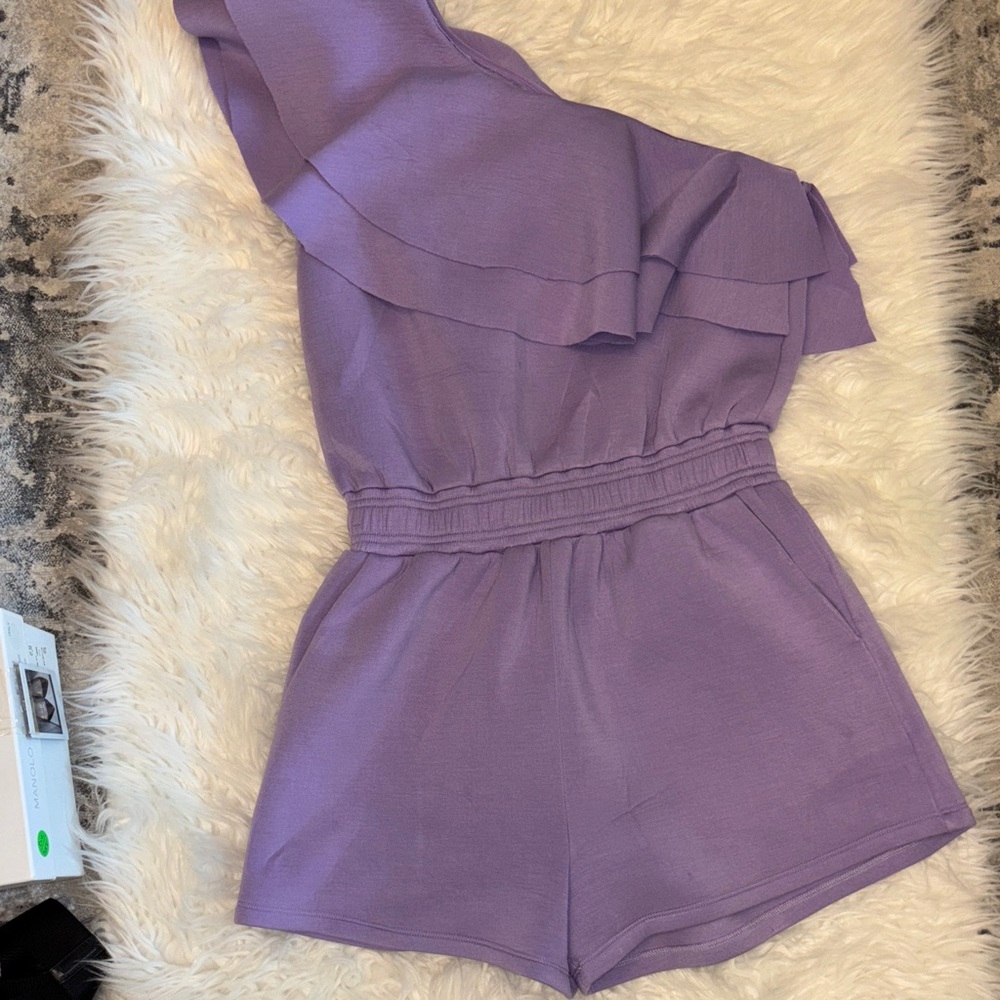 Endless Rose Lavender Ruffle Jumpsuit